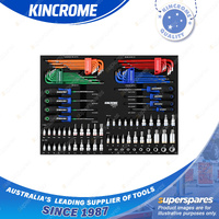 98 Pcs of Kincrome Contour Hex & TORX Fastening EVA Tray - Spline Sockets
