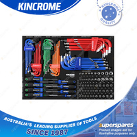 124 Pcs of Kincrome Contour Hex & TORX Fastening EVA Tray - Trolley Deep Tray