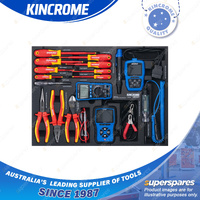17 Pcs of Kincrome Contour VDE & Testing EVA Tray - Pliers & Screwdrivers
