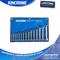 15 Pcs of Kincrome Metric Reversible Gear Spanner Wrenches Set - Sizes 8mm-24mm