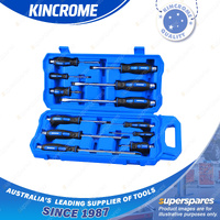12 Pcs of Kincrome Go Through' Screwdriver Set - Phillips & Blade Drive Type