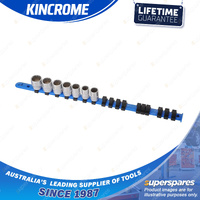 17 Piece of Kincrome 3/8" Square Drive Socket Clip Rail - Plastic Material