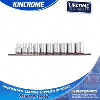 10 Pcs of Kincrome 1/2" Drive Imperial Socket Set - Mirror Polish Finish