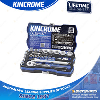 26 Pcs of Kincrome 1/4" & 3/8" Drive LOK-ON Socket Set - Metric Mirror Polish