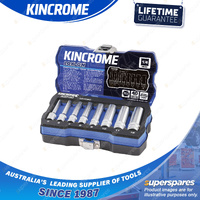 8 Pcs of Kincrome 1/4" Drive LOK-ON Socket Set - Metric Mirror Polish Finish