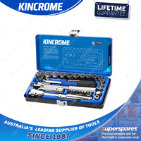 29 Pcs of Kincrome 3/8" Drive Socket Set - Metric Chrome Vanadium Steel