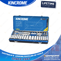57 Pcs of Kincrome 3/8" Drive Socket Set - Metric & Imperial Mirror Polish
