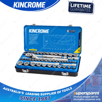 52 Pcs of Kincrome 1/4 & 3/8" Drive Socket Set - Metric & Imperial Mirror Polish