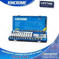 45 Pcs of Kincrome 1/2" Drive Socket Set - Metric & Imperial Mirror Polish