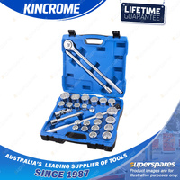28 Pcs of Kincrome 3/4" Drive Socket Set - Metric & Imperial Mirror Polish