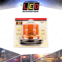 LED Autolamps Amber Emergency Warning Strobe Beacon Light Fixed Mount 19cm Cable