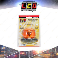 LED Autolamps Mini SAE Amber Warning Beacon Light Amber Lens 96mm Round Lamp
