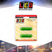 LED Autolamps Green Courtesy Light Marker Lamp 12 Volt 58x16x13mm Twin Blister