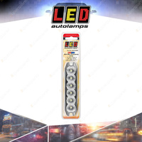 LED Autolamps Red/Blue Emergency Warning Light 6 LED 14 Flash Patterns Blister