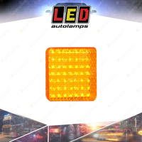 LED Autolamps Amber Rear Indicator Light 12 Volt 49 LED 100x100mm Lamp Bulk