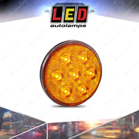LED Autolamps Amber Round Rear Indicator Light 12-24V 7 LED Lamp Only Bulk