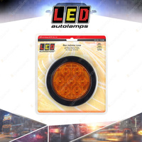 LED Autolamps Amber Round Rear Indicator Light 7 LED with Grommet/Plug Blister