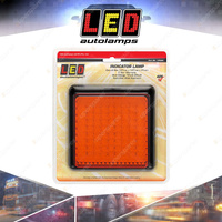 LED Autolamps Amber Rear Indicator Light 12-24V 64 LED Lamp with Bracket Blister