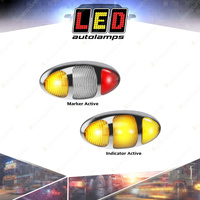 LED Autolamps Side Marker/CAT5 Side Indicator Chrome Housing Bulk Harness&Plug