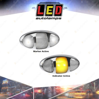 LED Autolamps Front Marker/Supplementary Side Indicator Chrome Housing Bulk