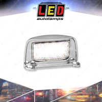 LED Autolamps Licence Number Plate Light Chrome Bracket 4 LED Lamp Single Bulk