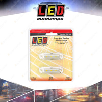 LED Autolamps White Rear End Outline Marker Light 12V 3 LED Lamp Twin Blister