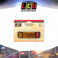 LED Autolamps Red Amber Side Marker Relector Light 4 LED Lamp Single Blister