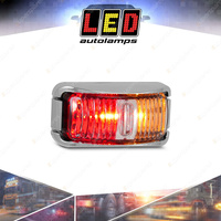 LED Autolamps Red/Amber Side Marker Light Chrome Base 2 LED Lamp8x35mm Box of 10