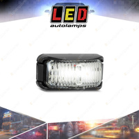 LED Autolamps White Front End Outline Marker Light Black Base 2 LED Lamp Bulk