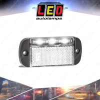 LED Autolamps White Front End Outline Marker Light White Reflector 3 LED Bulk