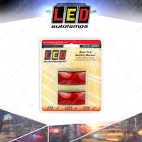 LED Autolamps Red Rear End Outline Marker Light Black Base 3 LED Twin Blister