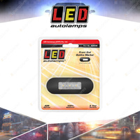 LED Autolamps White Marker Light Clear Lens Black Bezel 12-24V 2 LED Blister
