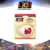 LED Autolamps Port Side Navigation Light Red LED White Bracket 10 LED Lamp