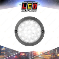 LED Autolamps Black Chrome Round Reverse Light Clear Lens 21 LED Lamp