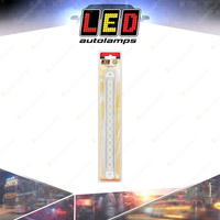 LED Autolamps White Reverse Strip Light Clear Lens 24 Volt 12 LED Lamp Blister