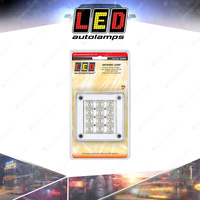 LED Autolamps White Reverse Light with 12 LED Lamp 12-24V 4mm Gasket Blister