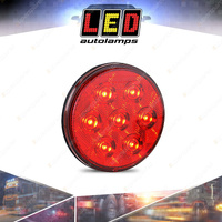 LED Autolamps Stop Tail Light Red Lens Light Only 12-24 Volt 115mm Round Bulk