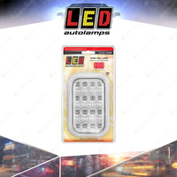 LED Autolamps Red Stop Tail Light Clear Lens Chrome Reflector 16 LED Lamp