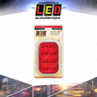 LED Autolamps Red Stop Tail Light Red Lens Chrome Reflector 16 LED Lamp
