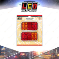 LED Autolamps Stop Tail Indicator Reflector Licence Light 10m Cable 2 Blister