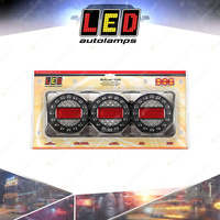 LED Autolamps Stop Tail Indicator Reflector Maxilamp 3 Light Bolt Mount Blister