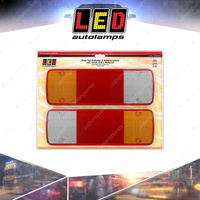 LED Autolamps Stop Tail Indicator Reverse Reflector Light 33 LED Lamp 2 Blister