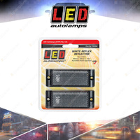 LED Autolamps White Reflex Reflector with Mount Bracket Truck Caravan Blister
