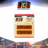LED Autolamps Amber Reflex Reflector with 3M Tape Truck Caravan Twin Blister