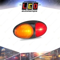 LED Autolamps Amber/Red Side Marker Light Chrome Bezel 70mm x 35mm x 20mm Bulk