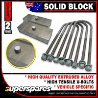 2" 50mm Solid Lowering Block kit for Holden Rodeo RA 12mm pin 2003 onwards