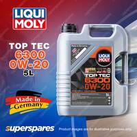 1 x Liqui Moly Top Tec 6300 0W-20 Low-Friction Engine Oil 5 Litre