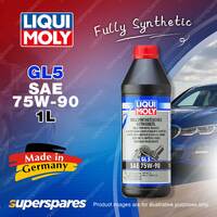 1 x Liqui Moly Fully Synthetic Gear Oil GL5 SAE 75W-90 1 Litre Reduces Noise