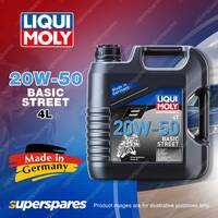 Liqui Moly 20W-50 Basic Street Motorbike 4 Stroke Engine Oil 4 Litre