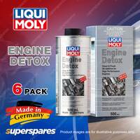 6 x Liqui Moly Engine Detox Clean & Flush Oil Highly Effective Additive 500ml